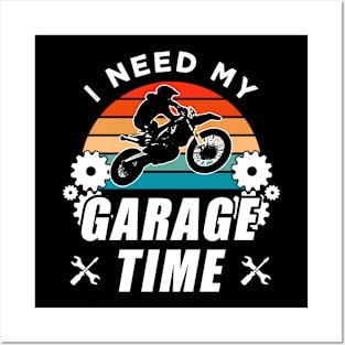 Motocross Dirt Bike Retro Vintage Garage Posters and Art